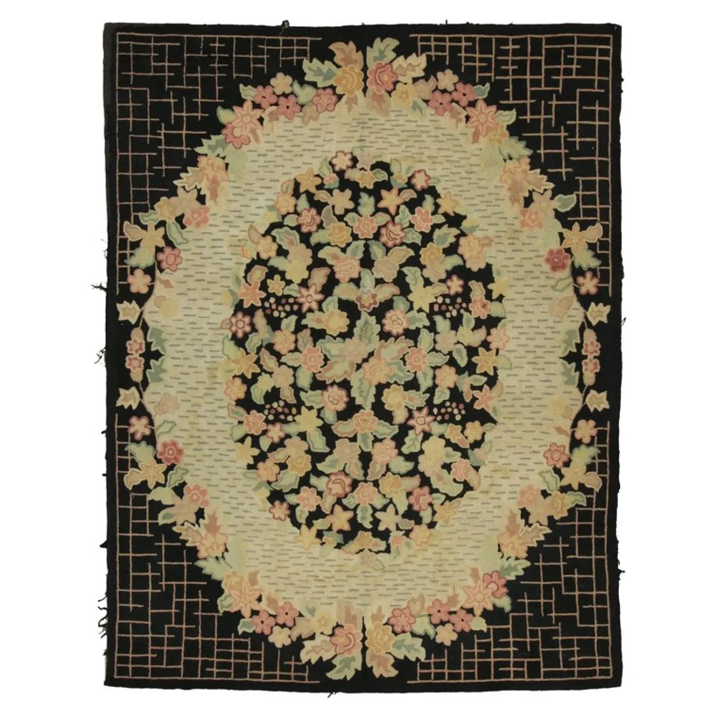 Antiker amerikanischer Wollteppich mit Haken von Rug & Kelim, 1920er