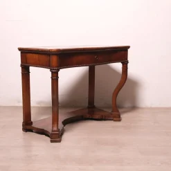 Antiker Charles X Konsolentisch aus Nussholz mit Schublade, 1890er