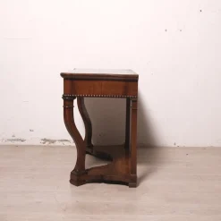 Antiker Charles X Konsolentisch aus Nussholz mit Schublade, 1890er