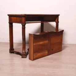 Antiker Charles X Konsolentisch aus Nussholz mit Schublade, 1890er