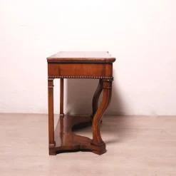 Antiker Charles X Konsolentisch aus Nussholz mit Schublade, 1890er