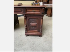 Antiker doppelseitiger Jugendstil Schreibtisch, 1890er