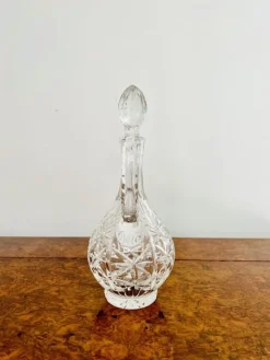 Antiker edwardianischer Krug aus geschliffenem Glas, 1900er