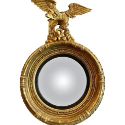 Antiker englischer Regency Konvexspiegel mit vergoldetem Rahmen, 1810