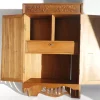 Antiker Jugendstil Schrank aus geschnitztem Holz mit floralen Details, 1920er