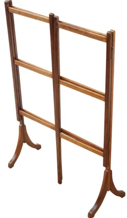 Antiker klappbarer Kleiderständer aus Mahagoni, 1800er