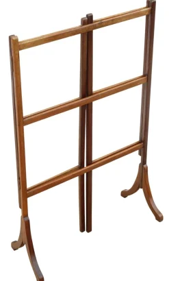 Antiker klappbarer Kleiderständer aus Mahagoni, 1800er