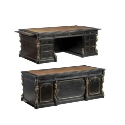 Antiker Napoleon III Sekretär aus Eiche, 1800er