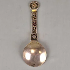 Antiker norwegischer Plique-À-Jour Löffel aus Silber von Jacob Tostrup, 1880