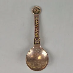 Antiker norwegischer Plique-À-Jour Löffel aus Silber von Jacob Tostrup, 1880