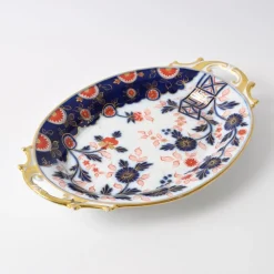 Antiker Porzellanteller mit Imari Muster von Fischer & Mieg Pirkenhammer, 1850er
