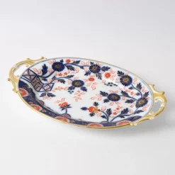 Antiker Porzellanteller mit Imari Muster von Fischer & Mieg Pirkenhammer, 1850er