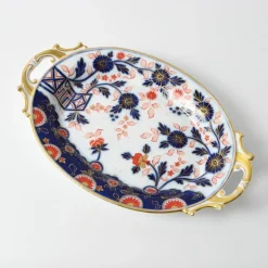 Antiker Porzellanteller mit Imari Muster von Fischer & Mieg Pirkenhammer, 1850er