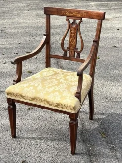 Antiker Sheraton Armlehnstuhl aus Mahagoni