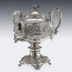 Antiker Silberner William IV Wasserkocher oder Samowar, London, 1837