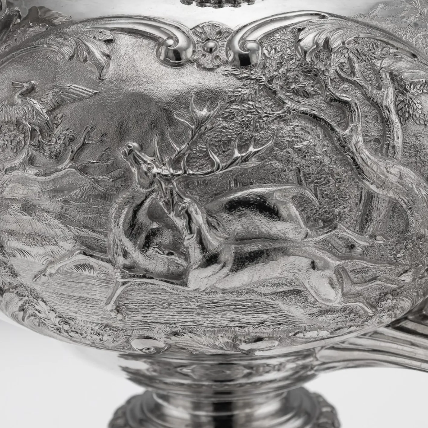 Antiker Silberner William IV Wasserkocher oder Samowar, London, 1837