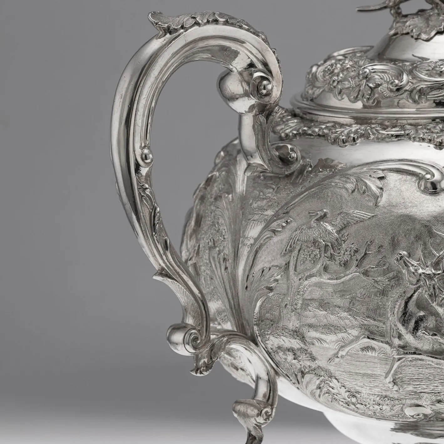Antiker Silberner William IV Wasserkocher oder Samowar, London, 1837
