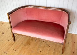 Antikes edwardianisches Jugendstil 2-Sitzer Sofa aus Mahagoni, 1910er