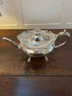 Antikes edwardianisches versilbertes Teeservice, 1900er, 4er Set