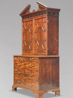 Antikes George III Thomas Chippendale Bücherregal aus Mahagoni, 1770
