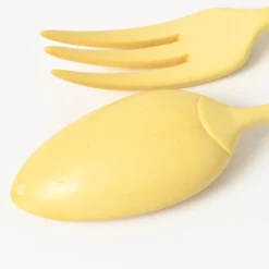 Antikes Salatbesteck in Silber & Elfenbeinimitat, 1890er, 2er Set
