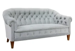 Antikes Sofa und Stühle mit Knopfleiste, 1900, 3er Set