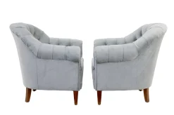 Antikes Sofa und Stühle mit Knopfleiste, 1900, 3er Set