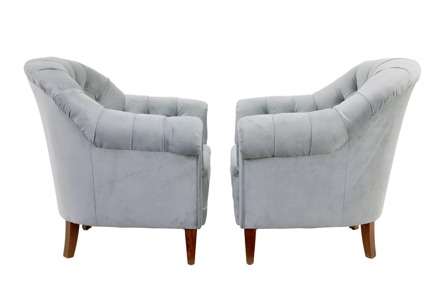 Antikes Sofa und Stühle mit Knopfleiste, 1900, 3er Set