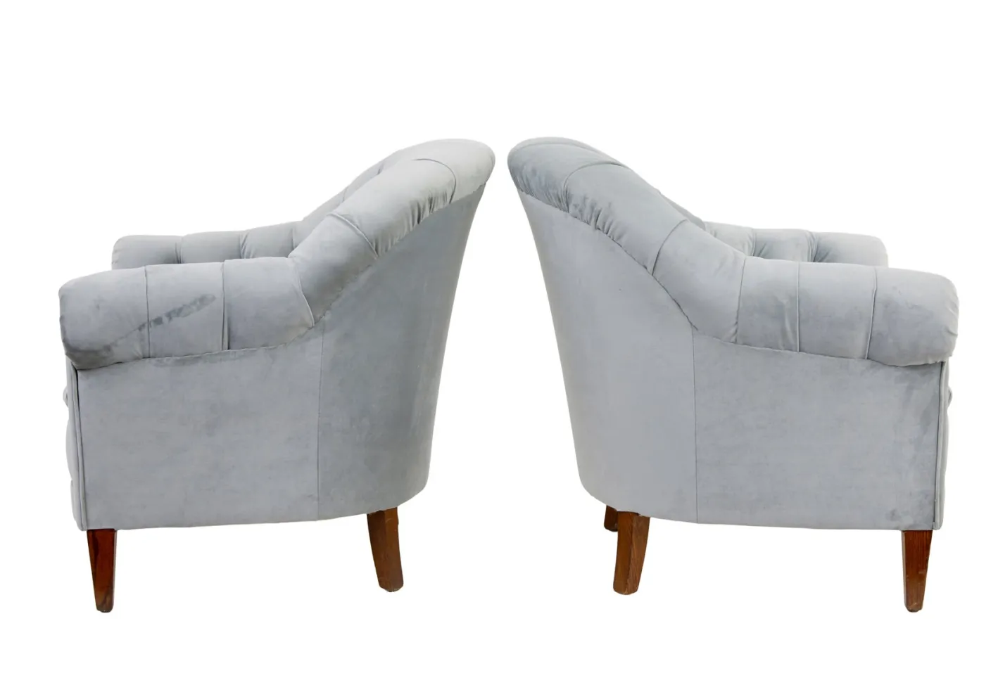 Antikes Sofa und Stühle mit Knopfleiste, 1900, 3er Set