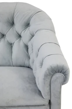 Antikes Sofa und Stühle mit Knopfleiste, 1900, 3er Set