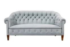 Antikes Sofa und Stühle mit Knopfleiste, 1900, 3er Set