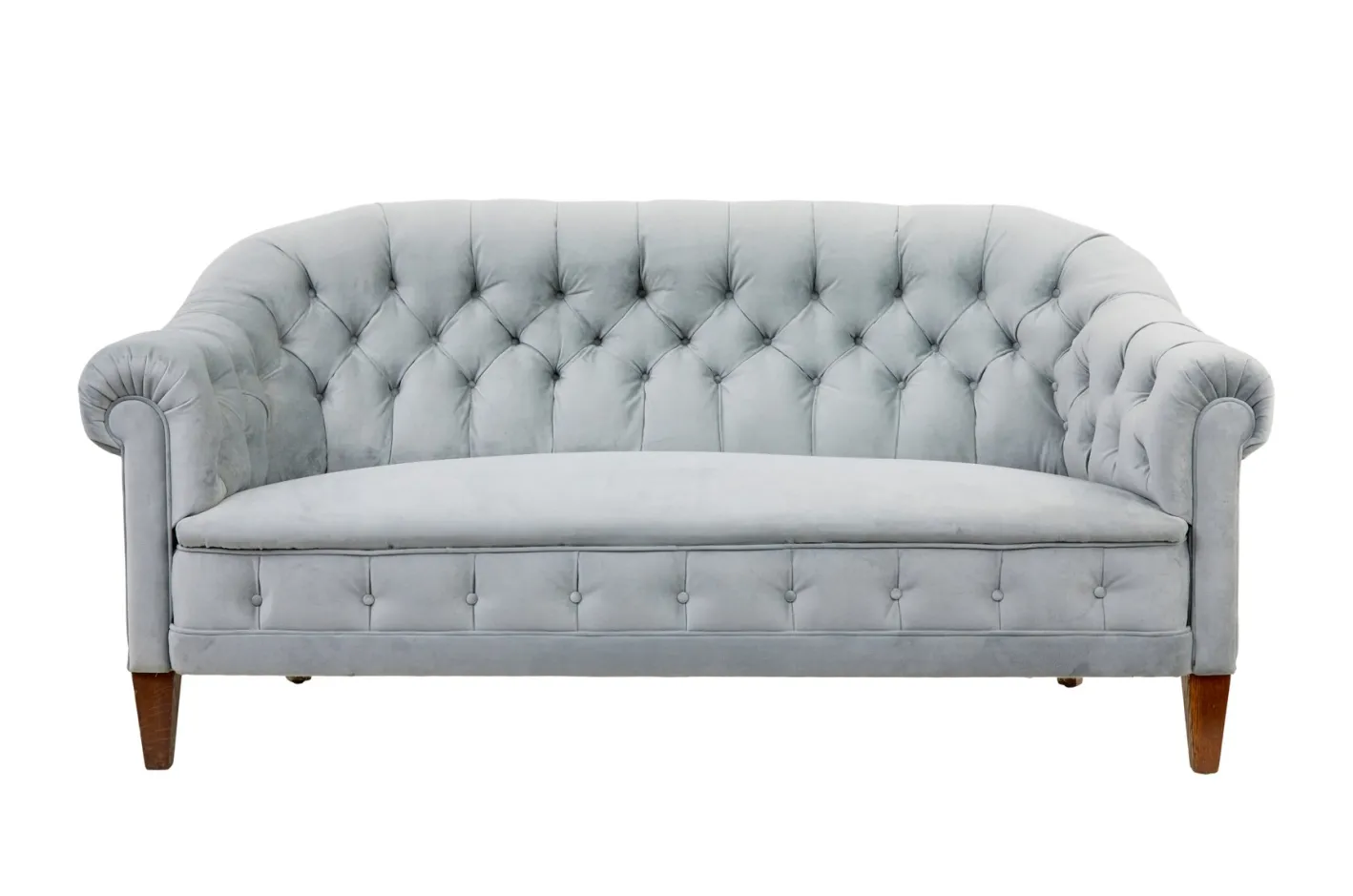 Antikes Sofa und Stühle mit Knopfleiste, 1900, 3er Set
