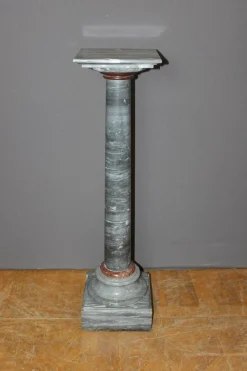 Antike Säule aus Türkisblauem & Rotem Marmor, 1800er
