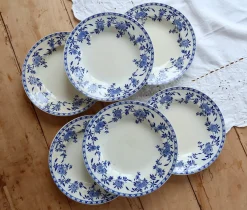 Antike Suppenteller aus Porzellan, 1890er, 6er Set