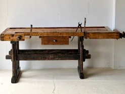 Antike Tischler Werkbank aus Holz, 1890er