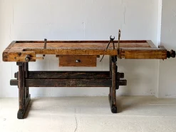 Antike Tischler Werkbank aus Holz, 1890er