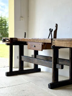 Antike Tischler Werkbank aus Holz, 1890er