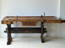 Antike Tischler Werkbank aus Holz, 1890er