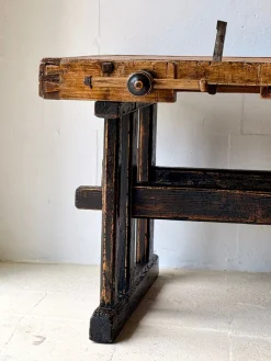 Antike Tischler Werkbank aus Holz, 1890er