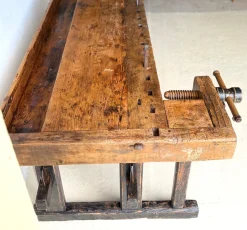 Antike Tischler Werkbank aus Holz, 1890er