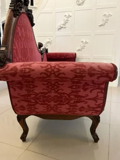 Antike viktorianische Chaiselongue aus geschnitztem Mahagoni, 1860