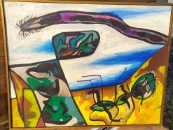 Anton Lutgerink Dartel, Öl auf Leinwand, 1964, Öl auf Leinwand, Gerahmt