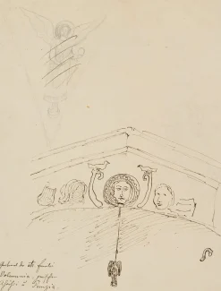 Anzeigen von Civita Castellana, 1857, Bleistift