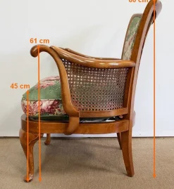 Armlehnstühle und Chippendale Tisch aus massiver Buche, 1950er, 3er Set