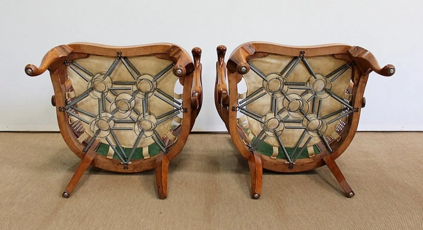 Armlehnstühle und Chippendale Tisch aus massiver Buche, 1950er, 3er Set