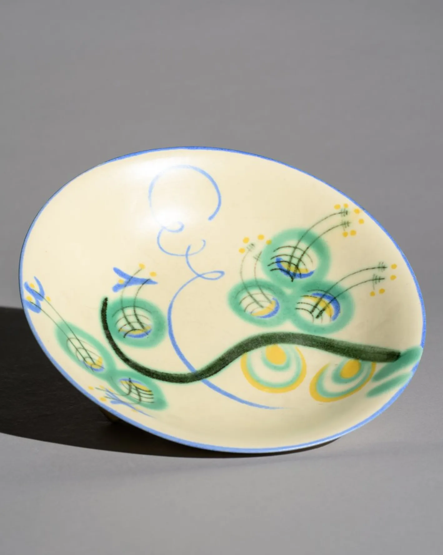 Art Deco Bauhaus Keramikschale von Margarete Heymann-Löbenstein für Haël Workshops, 1930er