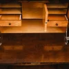 Art Deco Bücherregal mit Sekretär aus Birke & Nussholz
