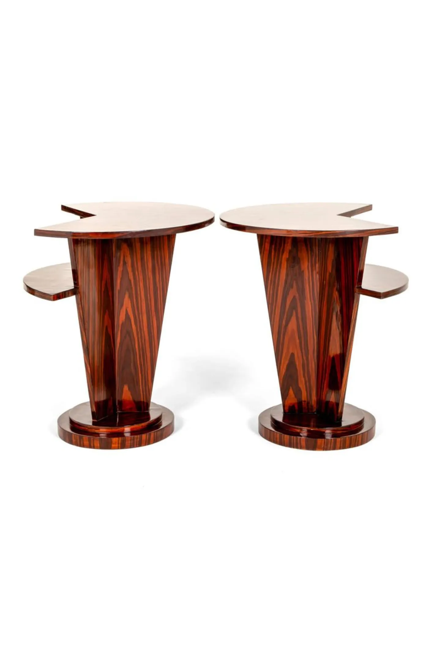 Art Deco Beistelltische oder Nachttische aus Palisander, 2er Set