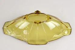 Art Deco Bernsteinfarbene Glas Jardiniere oder Schale, Österreich, 1920er
