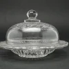 Art Deco Butterdose von Krosno Glassworks, Polen, 1930er